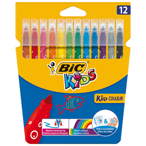 Bic Kids Kid Couleur Ultra Yıkanabilir 12'li Keçeli Boya Kalemi