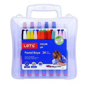 Lets Pastel Boya 24 Renk Plastik Çantalı