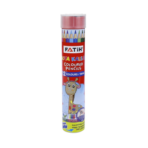 Fatih 12 Renk Metal Tüplü Kuru Boya Kalemi
