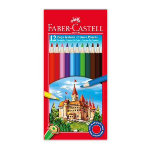 Faber-Castell Kuru Boya  Kalemi 12 Renk Tam Boy