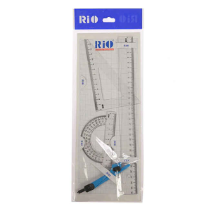 Rio Poşetli Ekonomik Çizim Seti 30 Cm Pergelli 408