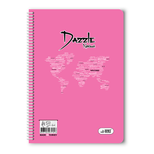 120 Yaprak Çizgili A4 Plastik Kapak Spiralli Defter