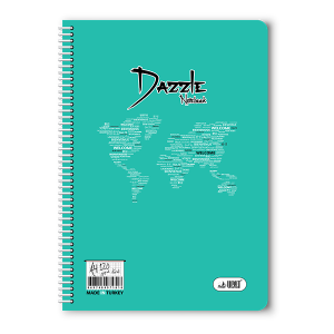 120 Yaprak Çizgili A4 Plastik Kapak Spiralli Defter