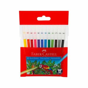 Faber Castell Keçeli Kalem 12 Renk (Yıkanabilir)