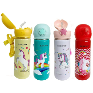 Rubenis 500 ml Hayvan Figürlü 4 Farklı Renk Çelik Matara (Bir Adet)