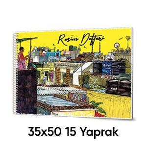 Resim Defteri 35x50 Spiralli 15 Yaprak  - Karton Kapak