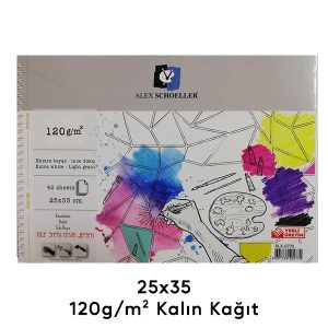 Alex Schoeller Resim Defteri Spiralli 120gr 25x35cm 40 Yaprak