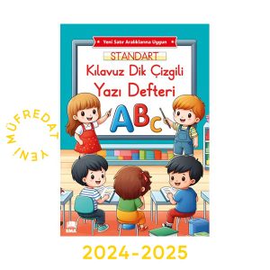 Dik Kılavuz Çizgili Güzel Yazı Defteri Standart 19x27 Büyük Boy - 2024-2025 Yeni Müfredat