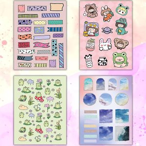 Vintage My DIY Sticker Book - 24x17 cm 16 Sayfa Özel Tasarım Sticker Defteri (Bam-1212)