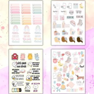 Girl Power My DIY Sticker Book - 24x17 cm 16 Sayfa Özel Tasarım Sticker Defteri (Bam-1216)