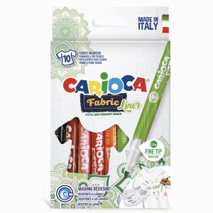 Carioca Kumaş Kalemi 10’lu Set – Yıkanabilir ve Kalıcı Renkler
