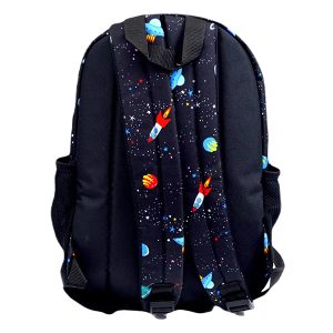 Muggle 4 Bölmeli Galaxy Siyah Okul Sırt Çantası (MU-0402)
