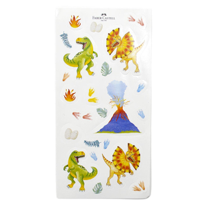 Faber-Castell Dino Oyun Hamuru Seti – 4x56 gr 3D Kalıplı ve Stickerlı
