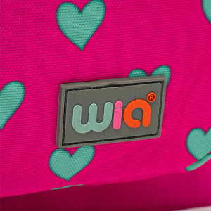 Wia Kids Kalp Desenli Okul Çantası 4 Bölmeli Pembe