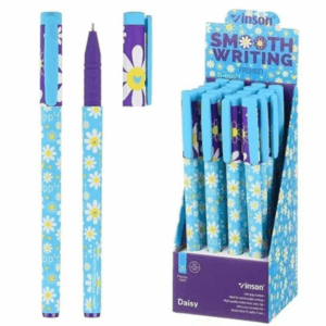 VİNSON Tükenmez Kalem Papatya Siyah Renk Ofis Okul Kalemi 1 ADET