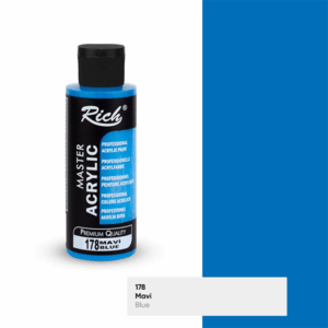 RICH Akrilik Boya 178 Mavi 120 cc - Canlı ve Dayanıklı Renk