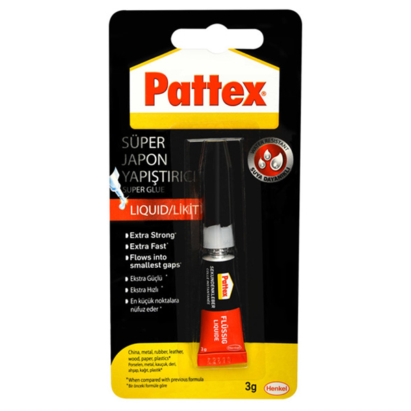 Pattex Japon Yapıştırıcı Süper Likit 3 gr Pattex Japon Yapıştırıcı Süper Likit 3 gr