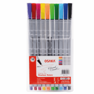 OSAKA Fineliner Kalem 10 Renk 0.4mm İnce Uçlu Kalem Seti