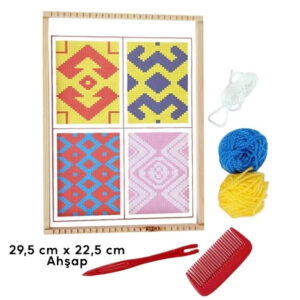 10 Adet Halı Dokuma Tezgahı ve Seti - Ahşap Halı Dokuma Projesi